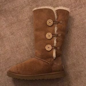 UGG Bailey Suede Button Triplet II Boots